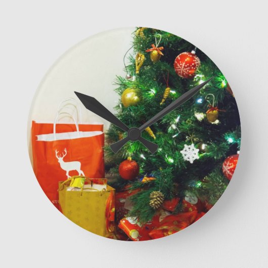 prettige feestdagen ronde klok (Voorkant)