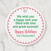 Prettige feestdagen Ronde Kraft Gift Label Custom  (Voorkant)