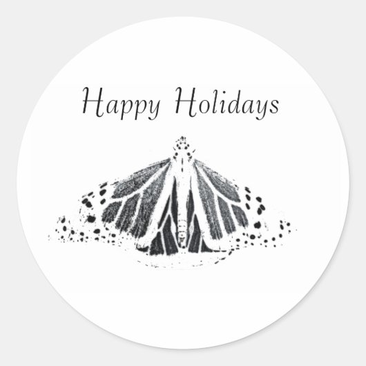Prettige feestdagen ronde sticker (Voorkant)