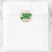 prettige feestdagen ronde sticker (Tas)