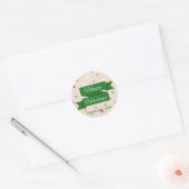 prettige feestdagen ronde sticker (Envelop)