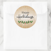 prettige feestdagen ronde sticker (Tas)