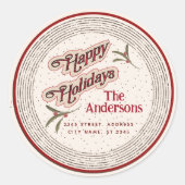 Prettige feestdagen Ronde Sticker (Voorkant)