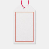 Prettige feestdagen Rood en Groen Bloemkrans Cadeaulabel (Achterkant)