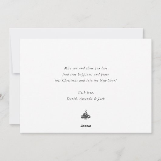 Prettige feestdagen Rood Familie Foto Snowflake Feestdagenkaart (Achterkant)