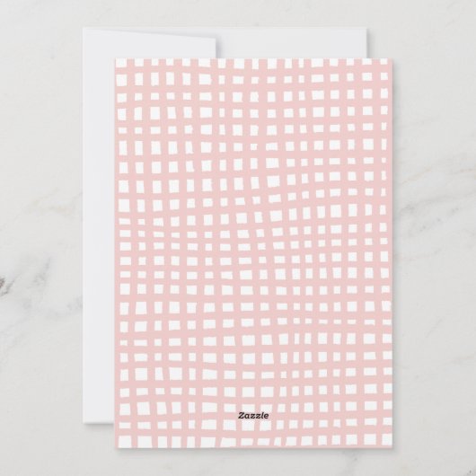 Prettige feestdagen Rood & Goud Gingham Patroon Feestdagenkaart (Achterkant)