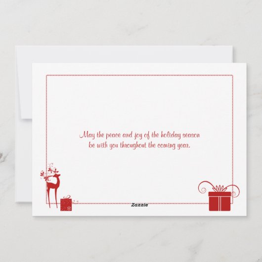 prettige feestdagen | Rood, grijs, wit bier Feestdagenkaart (Achterkant)