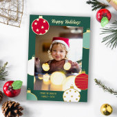 Prettige feestdagen Rood Groen Wit Kerstballen