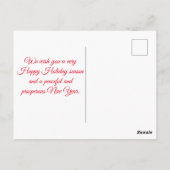 prettige feestdagen rood handschrift 6 foto's coll briefkaart (Achterkant)