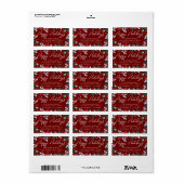 Prettige feestdagen Rood label voor feestelijk ret (Full Sheet)