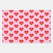 PRETTIGE FEESTDAGEN Rood Liefdeshart Inpakpapier Vel (Voorkant 3)