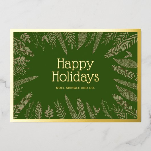 Prettige feestdagen Rood Lijst Corporate Christmas (Voorkant)