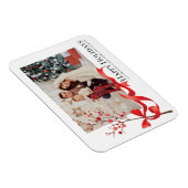 Prettige feestdagen Rood lint Foto | Kerstmis Magneet (Rechterzijde)