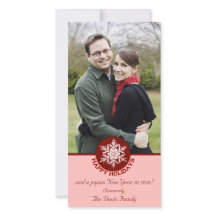 prettige feestdagen rood papier Snowflake 4x8