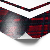 Prettige feestdagen Rood Plaid Foto Afdruk (Hoek)