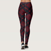 Prettige feestdagen Rood Plaid Leggings (Achterkant)