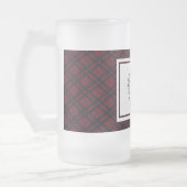 Prettige feestdagen Rood Plaid Matglas Bierpul (Links)