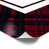 Prettige feestdagen Rood Plaid Perfect Poster (Hoek)