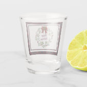 Prettige feestdagen Rood Plaid Shot Glas (Achterkant)