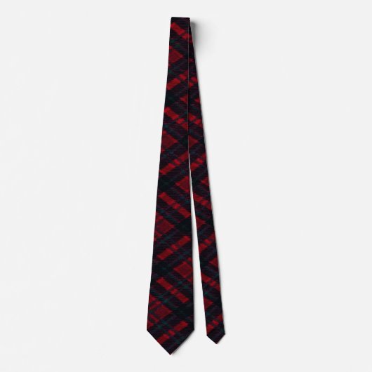 Prettige feestdagen Rood Plaid Stropdas (Voorkant)