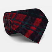 Prettige feestdagen Rood Plaid Stropdas (Opgerold)