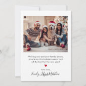 Prettige feestdagen Rood Script 2 Foto Kerstmis Feestdagenkaart (Achterkant)