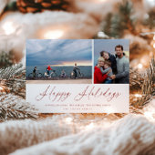 Prettige feestdagen Rood script Feestdagenkaart