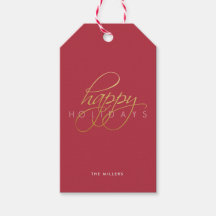 Prettige feestdagen Rood Script Kerst