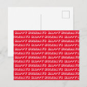 "Prettige feestdagen" rood wit Briefkaart (Voorkant / Achterkant)