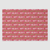 Prettige feestdagen Rood, Wit en Groen Tissuepapier (Voorkant)