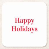 "Prettige feestdagen" rood wit Kartonnen Onderzetters (Voorkant)