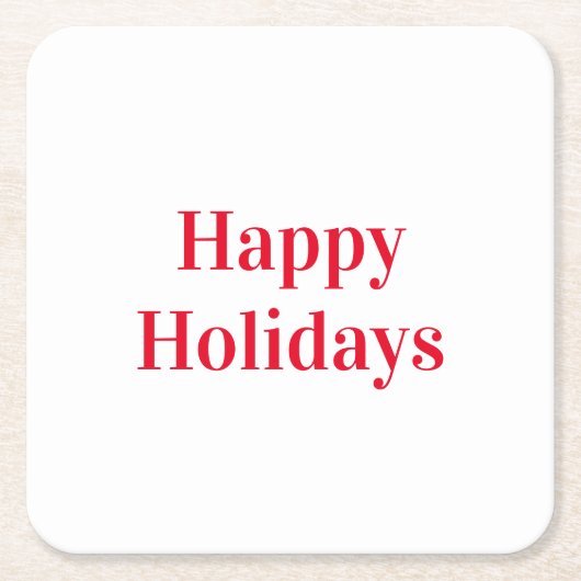 "Prettige feestdagen" rood wit Kartonnen Onderzetters (Voorkant)