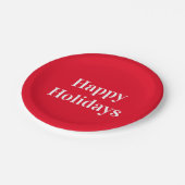 "Prettige feestdagen" rood wit Papieren Bordje (Gekanteld)