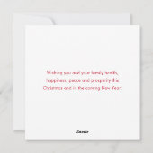 Prettige feestdagen Rood & Zwart Plaid | Feestdagenkaart (Achterkant)