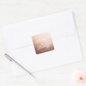 PRETTIGE FEESTDAGEN ROOS GOUD KERST STICKER (Envelop)
