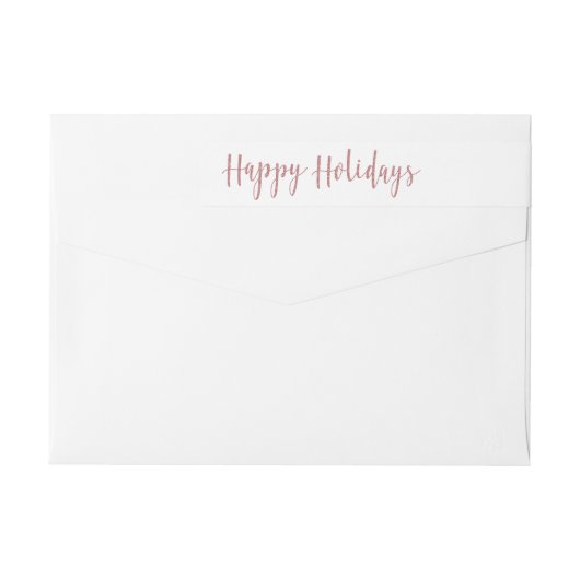 Prettige feestdagen Roos Goud Roze Faux Glitter (Achterkant)