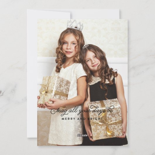 PRETTIGE FEESTDAGEN ROOS GOUDEN Kerst Kaart (Achterkant)