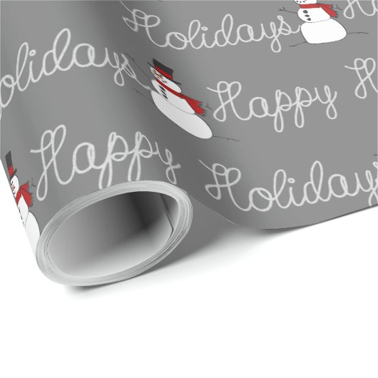 prettige feestdagen Rope en Snowmen Cadeaupapier (Rol Hoek)