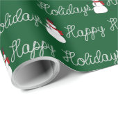prettige feestdagen Rope en Snowmen Cadeaupapier (Rol Hoek)