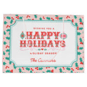 Prettige feestdagen €? | Roze en rode Holly | Gepe Groot Cadeauzakje (Achterkant)