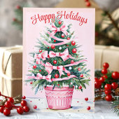 Prettige feestdagen Roze kerstboom