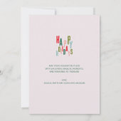 Prettige feestdagen Roze kleurrijk feestelijk Feestdagenkaart (Achterkant)