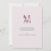 Prettige feestdagen Roze kleurrijke moderne kerst Feestdagenkaart (Achterkant)