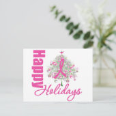 prettige feestdagen Roze lint voor borstkanker (Staand voorkant)