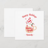 Prettige feestdagen - Roze Mok Hot Cocoa Merry & B (Voorkant / Achterkant)