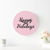 Prettige feestdagen Roze pastel Grote Klok (Huis)