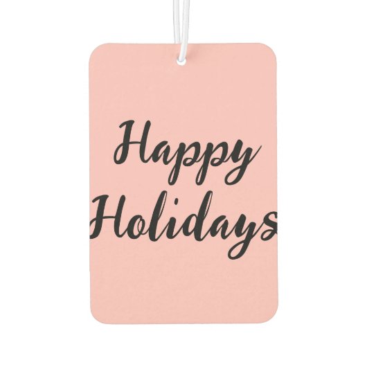 Prettige feestdagen Roze pastel Luchtverfrisser (Achterkant)