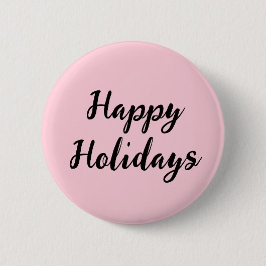 Prettige feestdagen Roze pastel Ronde Button 5,7 Cm (Voorkant)