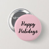 Prettige feestdagen Roze pastel Ronde Button 5,7 Cm (Voorkant /achterkant)