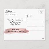 Prettige feestdagen Roze Rose Goud Kerstmis (Achterkant)